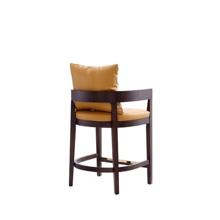 Manhattan Comfort Ritz Counter Stool in Camal and Dark Walnut CS006-CL